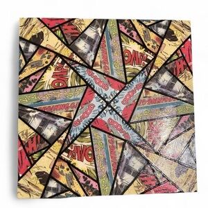 Vibrant Comic Art wooden plaque